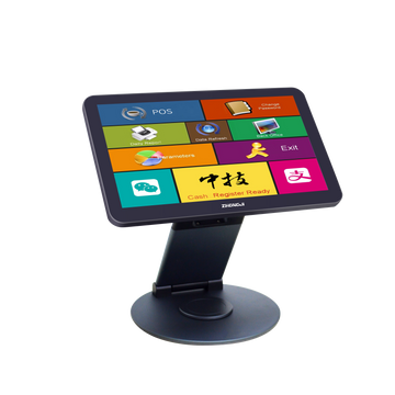 ZHONGJI® A1  POS System 360°Rotatable Base ,15.6"Touch Screen ,Adjustable Height ,Folding Design PC Machine for Retail/Restuarant